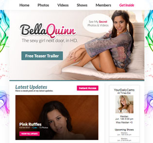 Great cute pornstar porn site for Bella Quinn fans